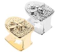 Baluue 2 pièces Grills Dentaires Hip-hop Motif Abeille Métal Cuivre Léger Confortable pour Accessoires de Rappeur et Fête