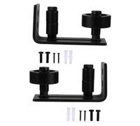 Baluue 2 Pièces Guide de Plancher pour Porte Grange Support Mural Anti-balancement Accessoire de Roulettes Coulissantes pour Rail de Porte Au Sol