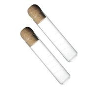 Baluue 2 pièces Infuseur à Thé Verre Réutilisable avec Bouchon Liège Passoire Tube Transparent pour Longues Infuseur Portable pour Tasses et Théières Tamis Pratique pour Thé Vrac