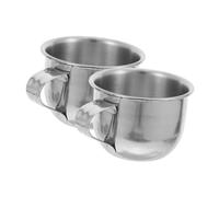 Baluue 2 pièces Lot Tasses Acier Inoxydable Mini Gobelets de Mug à Eau Antirouille Résistantes et Pratiques pour Thé Sake et Boissons Chaudes ou Froides