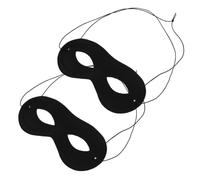 Baluue 2 Pièces Masque de Carnaval Noir Demi-couvrant en Pvc Respirant et Léger, Style Élégant Classique pour Hommes et Couples Lors de Fêtes à Thème ou Bals Masqués