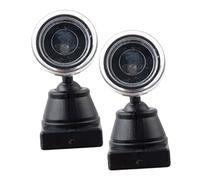 Baluue 2 pièces Miniature Signal Light Model pour Décor de Table de Sable Lampe Spot Modélisme Ferroviaire Accessoire pour Maquette de Train et Maison Miniature Verte