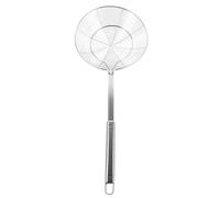 Baluue 2 Pièces passoire à fondue crépine en métal cuillère à passoire de cuisine cuillère à fentes tamis en acier inoxydable passages de cuisine Silver