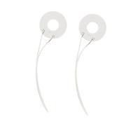 Baluue 2 Pièces Pièces De Machine à Coiffer Anneau Chaud De Remplacement Anneaux Chauds De Remplacement Bagues Chauffantes à Remplacer Bigoudis Chauffants Bobines Céramique Blanche