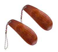 Baluue 2 Pièces Pied à chaussure Bois Mini Portable Petit Lifteur de Chaussures avec Bords Lisses Outil Léger pour Maison Bureau et Voyage