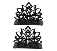 Baluue 2 pièces Porte-serviettes Métal Lotus Porte-papier Vertical Stable pour Cuisine Salle à Manger Restaurant Décoration