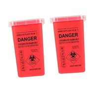 Baluue 2 Pièces Poubelles Bacs À Litière Sharpner Épaissi Conteneur Pour Objets Tranchants Conteneur D'Élimination Multifonction Accessoire De Tatouage Conteneur Pour