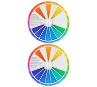 Baluue 2 Pièces Roue Chromatique pour Peinture en Papier, Outil Pédagogique Compact Illustrant les Relations de Couleurs, pour Dessin et Maquillage Artistique