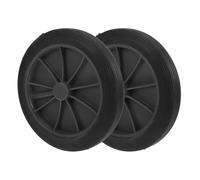 Baluue 2 pièces Roues de Rechange Caoutchouc Épaissi pour Poubelle Extérieure Roulettes Solides et Durables pour Conteneur de Déchets de Patio et Espaces Publics Accessoires de