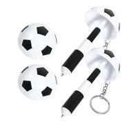 Baluue 2 Pièces Stylo à Bille Porte-clés en Plastique de Ballon de Football Porte-clés Rétractable, Saison Rentrée Scolaire des Étudiants