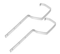 Baluue 2 pièces Support Gouttière Fer Fixation Facile sans Outils Gestion des Eaux Pluviales Crochet et Équerre pour Descente de Gouttière Extérieure Argenté