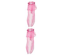 Baluue 2 Pièces voiles de première communion the veils Long voile de mariée voile de mariage fille voiles de communion voile de mariage pour enfants voile de mariage en dentelle Rosy