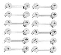 Baluue 20 Ensembles Kit de Raccords Meubles Double Tête Cam Lock Connecteurs Armoire Résistants et Faciles à Installer Fixations Solides pour Assemblage Mobilier Compatibles Panneaux et