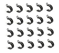 Baluue 20 pièces Colliers de Serrage Inox R avec Doublure Caoutchouc Fixation Tube Résistante Corrosion et Vibration Kit Serre-câble pour Tuyaux et Câbles