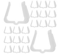 Baluue 20 Pièces Crochets pour Guirlandes de Noël en Plastique Blanc, Installation sans Perçage, sans Désordre, Adaptés pour Toit et Bandeau de Façade