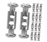 Baluue 20 pièces Double Hole Stainless Steel Wire Rope Clamps With Screws Heavy Duty Cable Clips For Steel Wire Outdoor Use And Easy Installation