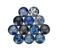 Baluue 20 pièces Patch Verre Plat Rond pour Fabrication Bijoux DIY Accessoires Mixtes pour Pendentifs Breloques et Décorations Artisanales