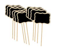 Baluue 20 pièces Petits Tableaux Ardoise Bois Ondulé Étiquettes Portables pour Jardin et Plantes Panneaux Message Créatifs pour Mariage et Décoration Légers et Solides Usage Multiple