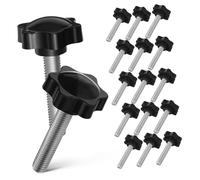 Baluue 20 pièces Vis de Serrage à Tête Étoile Bouton Moleté Manuel pour Serrage Poignée Pouce Ergonomique pour Machines Industrielles et Atelier