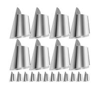 Baluue 20 Protège-Ongles en Acier Inoxydable Grosse Taille Lot de 20 Pièces Protection des Doigts Cuisine Éplucheurs et Coupe-Légumes Usage en Plein Air Camping et Barbecue