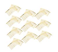 Baluue 20pièces Peignes à Cheveux Dorés Peignes Latéraux à Dents Pour Chignons Torsades Accessoires De Coiffure Et Décorations Fait Main