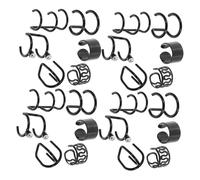 Baluue 24 pièces Boucles Oreilles Ear Cuff Non Percées Femme Clips Oreille Sans Perçage Accessoires Cheveux Tresses Dreadlocks Noir Bijoux Mode Élégants et Confortables