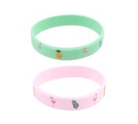 Baluue 24 pièces Bracelets Silicone Flamant Lanières de Poignet Ananas pour Fête été Accessoires Colorés Durables pour Carnaval et Anniversaire
