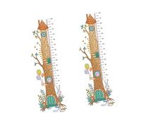 Baluue 2feuilles Autocollante De Mesure De Pour Échelle De Décorative Avec Animaux Forêt Sticker Éducatif Et Pour Chambre