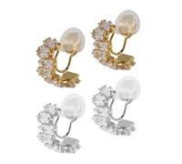 Baluue 2paires Boucles Oreilles Pendantes Pour Femmes De Clips Oreilles Délicats Sans Perçage Bijoux Pour Accessoiriser Tenues