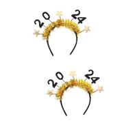 Baluue 2pièces Bandeau De An Tissu Accessoire Élégant Pour Fête Et Réveillon Design Avec Décoratives
