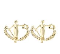 Baluue 2pièces Broches Balance Métal Doré pour Vêtements Bijou Décoratif Symbole de Justice Accessoire pour Costume Homme et Femme