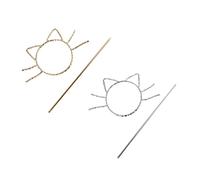 Baluue 2pièces Cat Shaped Hair Bun Holders Éléments De Coiffure Élégants Et Pratiques Pour Types De Cheveux Accessoire De Mode Charmant Et Sécurisé