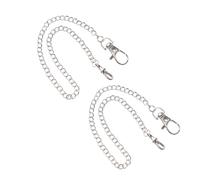 Baluue 2pièces Chaîne de Montre de Poche avec Fermoir Mousqueton Accessoire pour Gilet Ceinture Jean et Portefeuille Lot