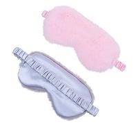 Baluue 2pièces Lot De Masques De Sommeil Pour Yeux Peluche Doux Bloque La Lumière Naturellement Pour Dormir Chez Soi Ou Voyage