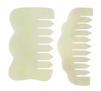 Baluue 2pièces Peigne Jade Outils De Massage Pour Corps Accessoires De Naturelle