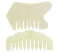 Baluue 2pièces Peigne Jade Pour Massage Du Chevelu Outil De Grattage Gua Sha Pour Beauté Du Visage Pour Détente Relaxation