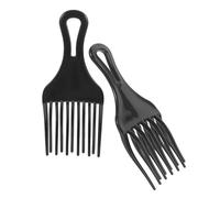 Baluue 2pièces Peigne Large à Dents Peigne De Coiffure Professionnel Pour Hommes Plastique Noir Pour Cheveux Épais Et Crépus s Accessoires De Coiffure