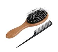 Baluue 2pièces Peignes Avec Poils De Sanglier Et Peigne à Queue Pour Massage Outils De Coiffure Assortiment De