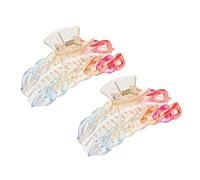 Baluue 2pièces Pince à Cheveux Colorée Acrylique Accessoires Pour Cheveux Épais Au Design Français Pour Filles Avec Boucles Et Styles Chic
