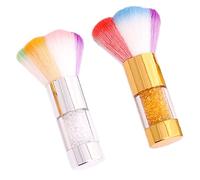 Baluue 2pièces Pinceau à Maquillage Multifonction Pour Femme De Doré Et Argenté Brosse à Blush Et Cosmétiques Pour Look Naturel Et Équilibré