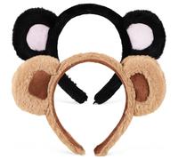 Baluue 2pièces Serre-têtes Oreilles Animaux Bandeau Style Ours Accessoires de Déguisement pour Fête et Cosplay