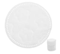 Baluue 3 Pièces 1 Coton Rond Tampon Facial Compressé Linge Sec Pour Le Visage Tampon De Lingettes Pour Le Visage Rondes De Maquillage Cosmétique Se Maquiller Pur Coton Blanche