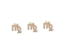 Baluue 3 pièces Boucles Oreilles Cuivre Style Astrologie Élégantes Bijoux Fins Anti-allergiques Pendants Vierge pour Femmes Cadeaux Créatifs et Uniques
