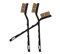 Baluue 3 pièces Brosse Métallique Mini Laiton Brosses de Nettoyage Résistantes Rouille Brosse Manuelle Compacte pour Barbecue Évier et Surface Encrassée