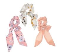 Baluue 3 Pièces corde à cheveux de mode corde à cheveux extensible avec des queues scrunchie hair charms hair topper bandeau cheveux anneau de cheveux en mousseline de soie