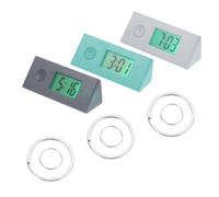 Baluue 3 Pièces Montre Électronique Porte-clés Portable Petite Montre Numérique à Suspendre Affichage Clair et Design Pratique pour Ceinture et Sac à Dos