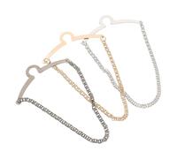 Baluue 3 pièces Pinces Cravate Chaîne Cuivre Épingles Col U pour Hommes Accessoires Élégants pour Costumes Mariage et Affaires Maintien Anti-glisse