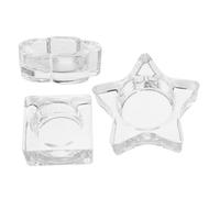 Baluue 3 pièces Set de Coupelles Verre pour Manucure Formes Étoile Pétale et Glaçon Multifonction pour Mélange de Vernis Gel Nettoyage de Pinceaux et Stockage de Liquides Accessoires