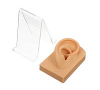 Baluue 3ensembles Modèle Oreille Décoratif Silicone Souple Avec Support Acrylique Pratique Pour De Bijoux Et Entraînement Au Perçage Oreille Droite Support