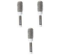 Baluue 3pièces Brosse à Boucles Professionnelle Peigne De Curling Multi-usages Pour Salon Grey Outil De Coiffure Pour Cheveux Bouclés Et Frisés
